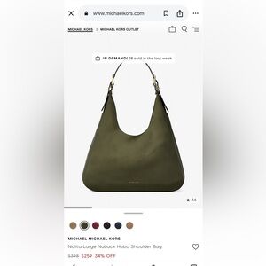 NWOT Michael Kors suede Nolita Hobo bag